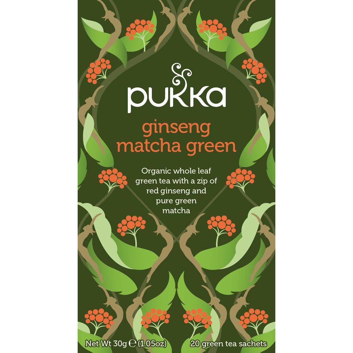 Pukka - Tee Bio, Ginseng Matcha Green, Anzug von 20 Teilen