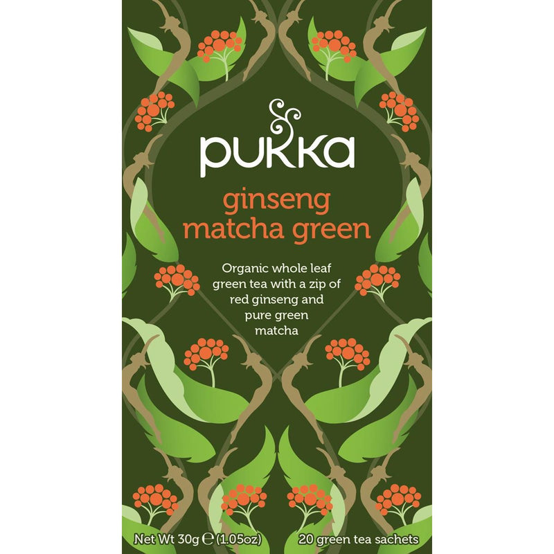 Pukka -  thee bio, Ginseng Matcha Green, pak van 20 stuks