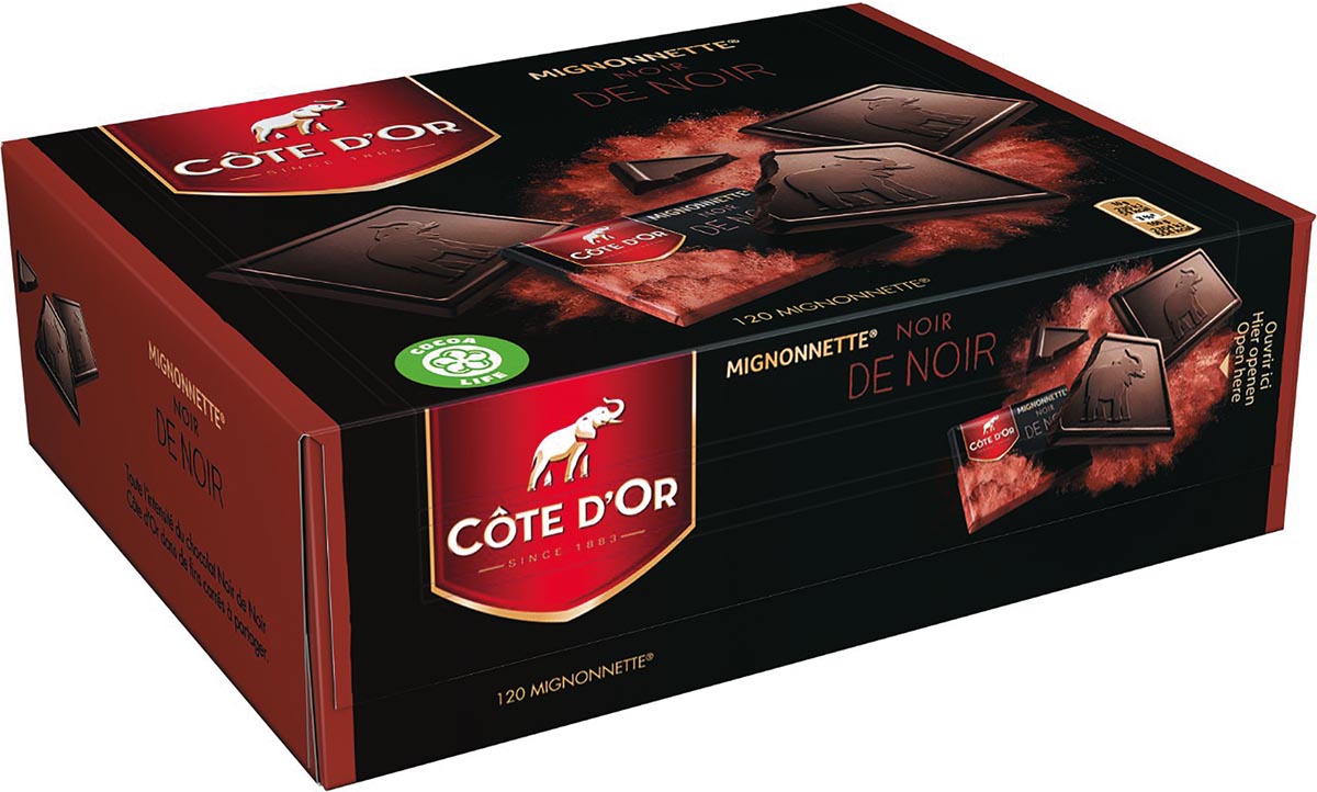 Côte d'Or - Schokoladen-Mignonette, schwarz oder schwarz, Schachtel mit 120 Stück