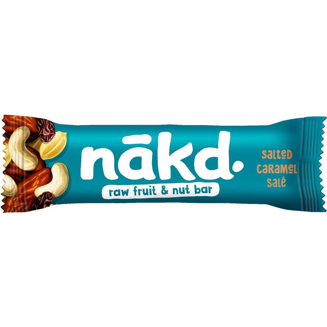 Nakd - Nakd Salted Caramel, reep van 35 g, pak van 18 stuks