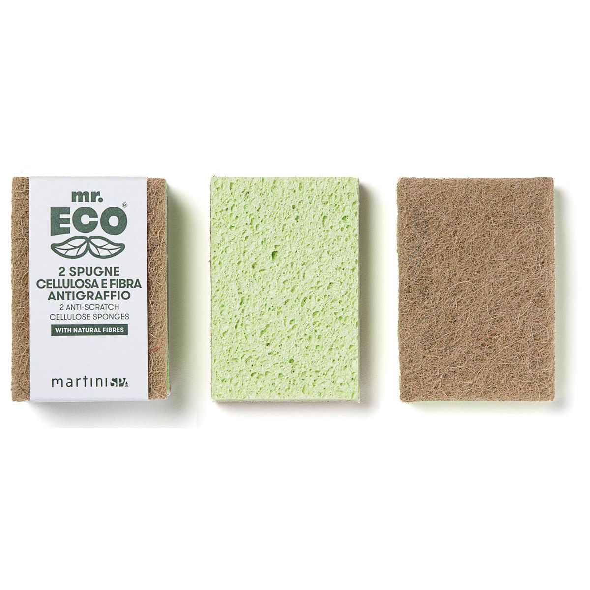 Mr. Eco - scouring sponge ft 9.8 x 6.8 x 2 cm, scratch-resistant, pack of 2