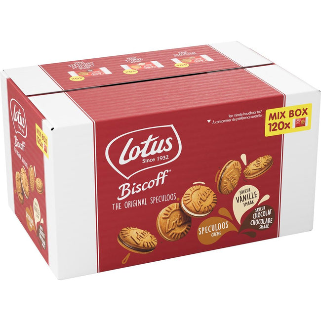 Lotus -   gevulde speculoos Mix Box, doos van 120 stuks