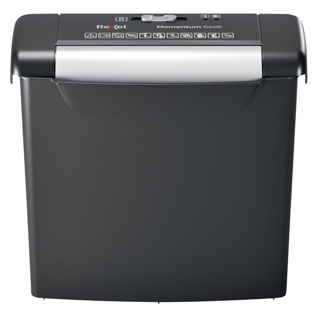 Rexel -  Momentum S206 papiervernietiger Reepversnippering 72 dB Zwart, Grijs