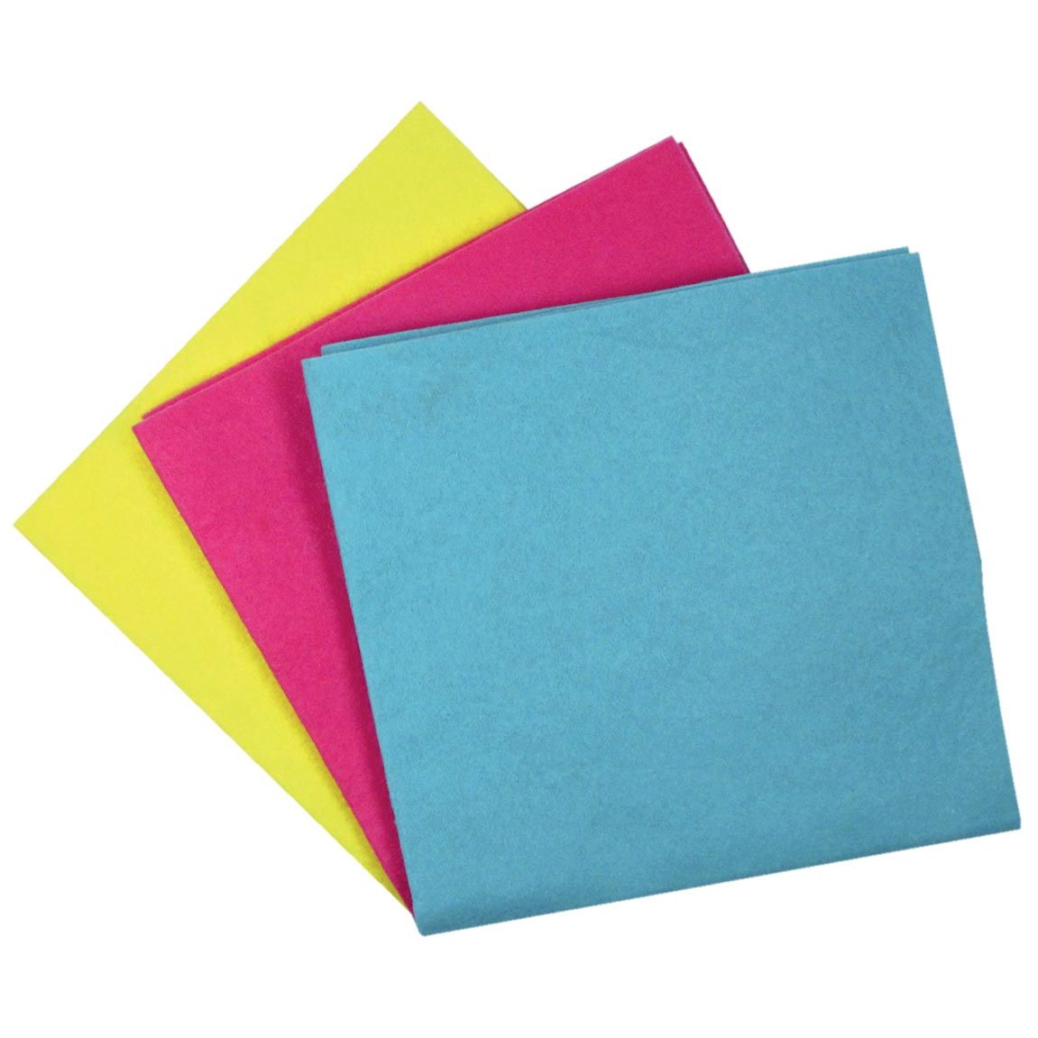 Aqualine -   universele huishouddoekjes ft 38 x 38 cm, geassorteerde kleuren, pak van 6 stuks