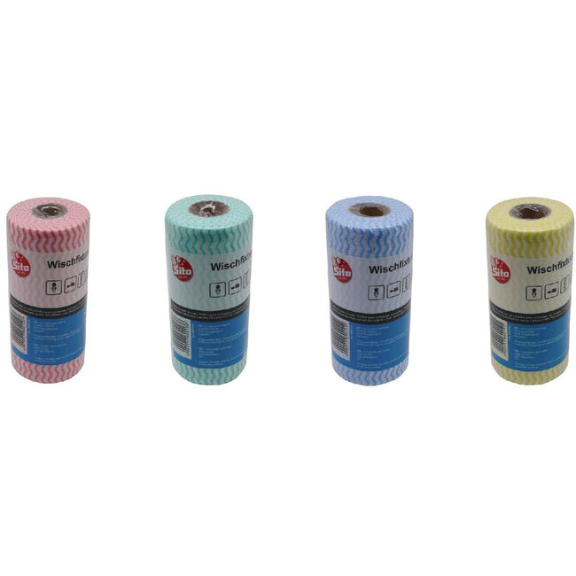 Sito - salviette detergenti in rotolo ft 18 x 35 cm, colori assortiti, rotolo da 50 pezzi