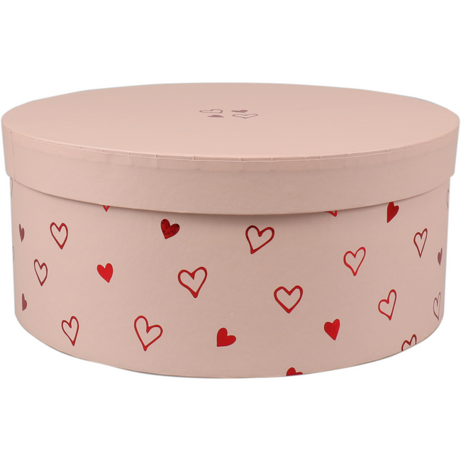 Klika - Geschenkbox | Liebesgeschichte | Karton | 10cm | Ø22.5cm | Pink | 1 Stück