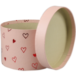 Klika - Geschenkdoos | Love Story | karton | 10cm | Ø14cm | roze | 1 stuks