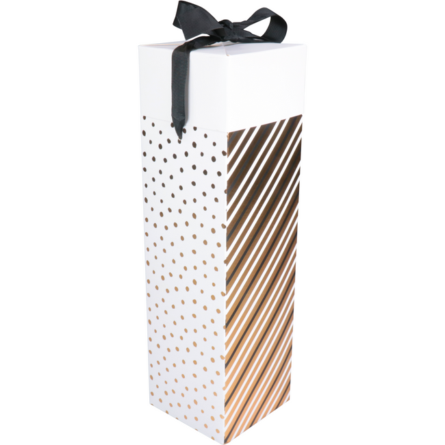 Klika - Pop-updoos | Dots Stripes | karton | 9.5x9.5x33cm | zwart/goud | 10 stuks