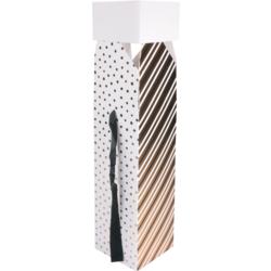 Klika - Pop-updoos | Dots Stripes | karton | 9.5x9.5x33cm | zwart/goud | 10 stuks