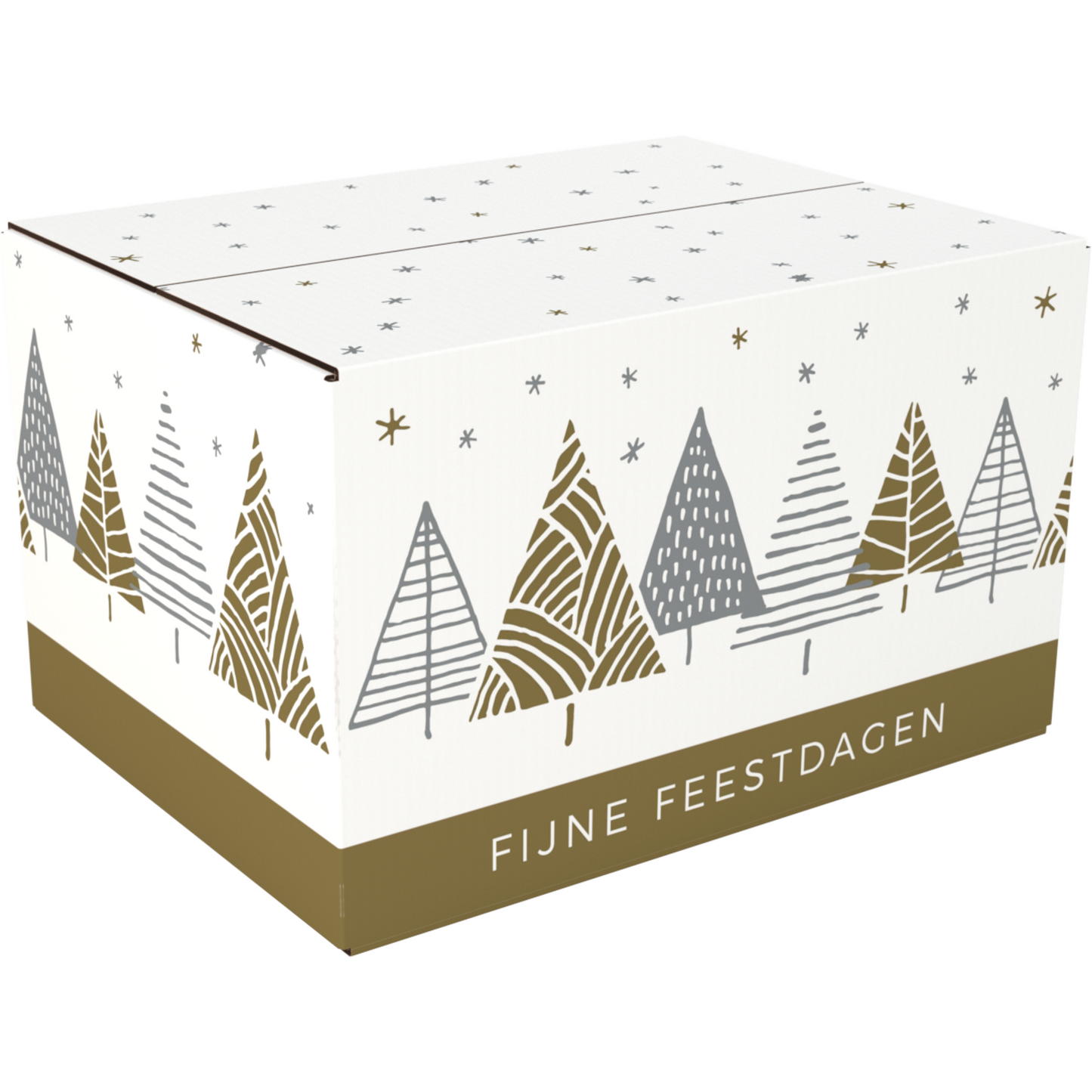 Klika - Caja de paquete navideño | Bajo la s | cartón ondulado | 450x350x230mm | Navidad | re | 10 piezas