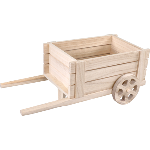 Klika - Bierverpakking, Kruiwagen Hout, 6 flessen, 38x20x15cm doos a 2 stuks