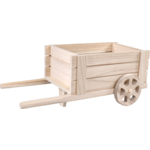 Klika - Bierverpakking, Kruiwagen Hout, 6 flessen, 38x20x15cm doos a 2 stuks