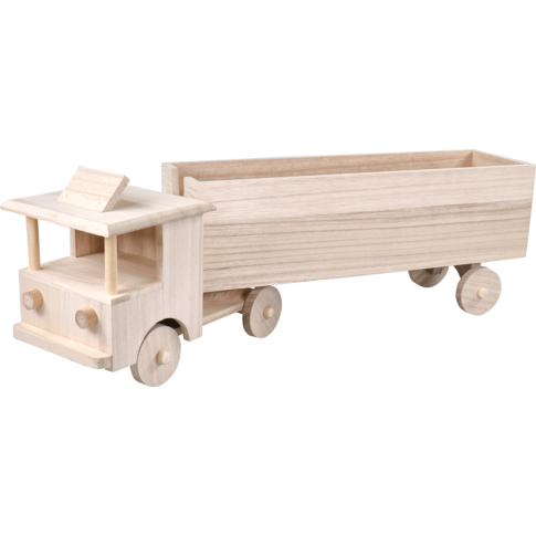 Klika - Emballage de bière | Camion | Bois | 6 bouteilles | 51x12.5x15.5cm | Natural | 2 pièces