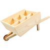 Klika - Bierverpakking | Kruiwagen | Hout | 6 flessen | 29x29x15cm | naturel | 2 stuks