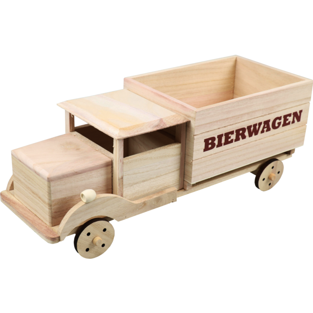 Klika - Bierverpackung | Auto | Holz | 6 Flaschen | 40x14,5x15,5 cm | Natürlich | 8 Stücke