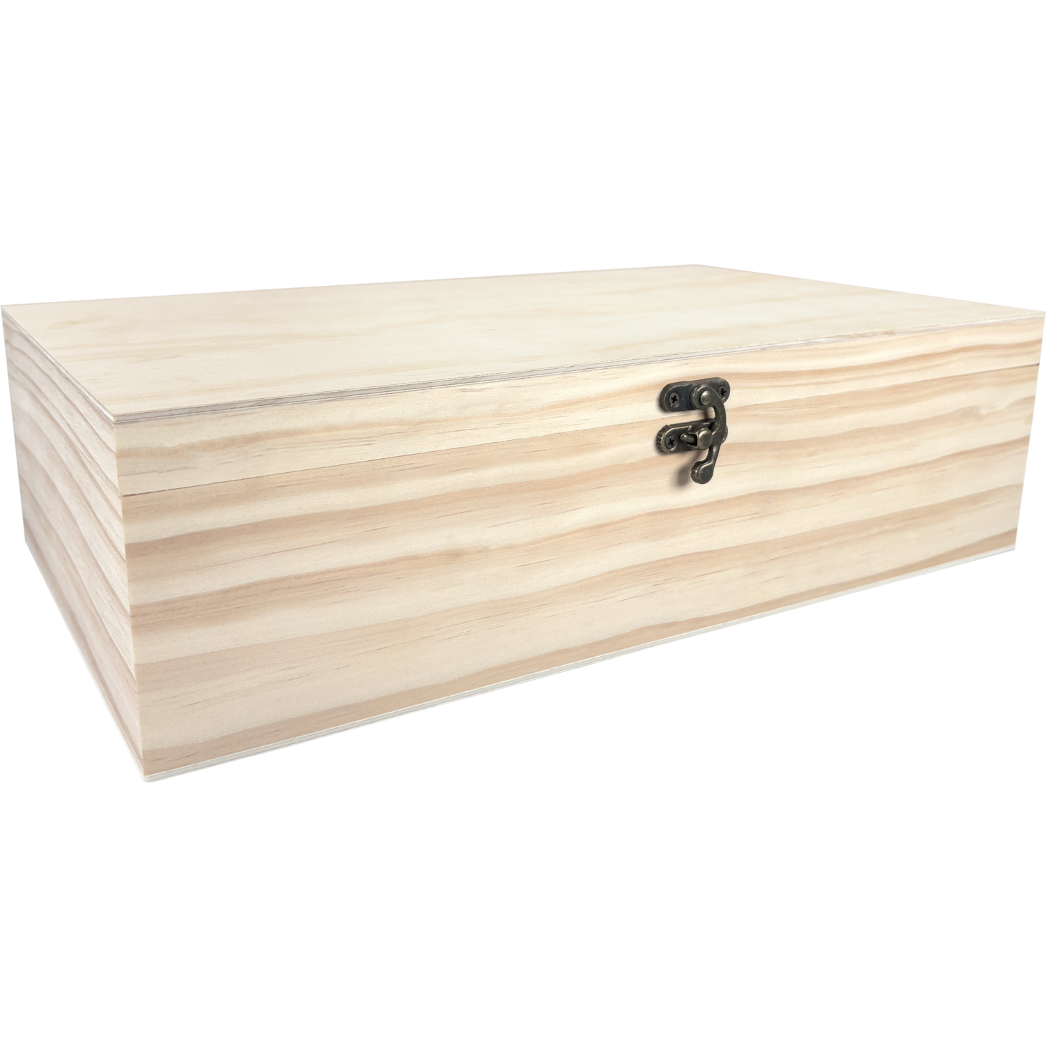 Klika -  Wijnkist | 2 flessen | scharnierdeksel | 340x195x95mm | hout | naturel | 16 stuks