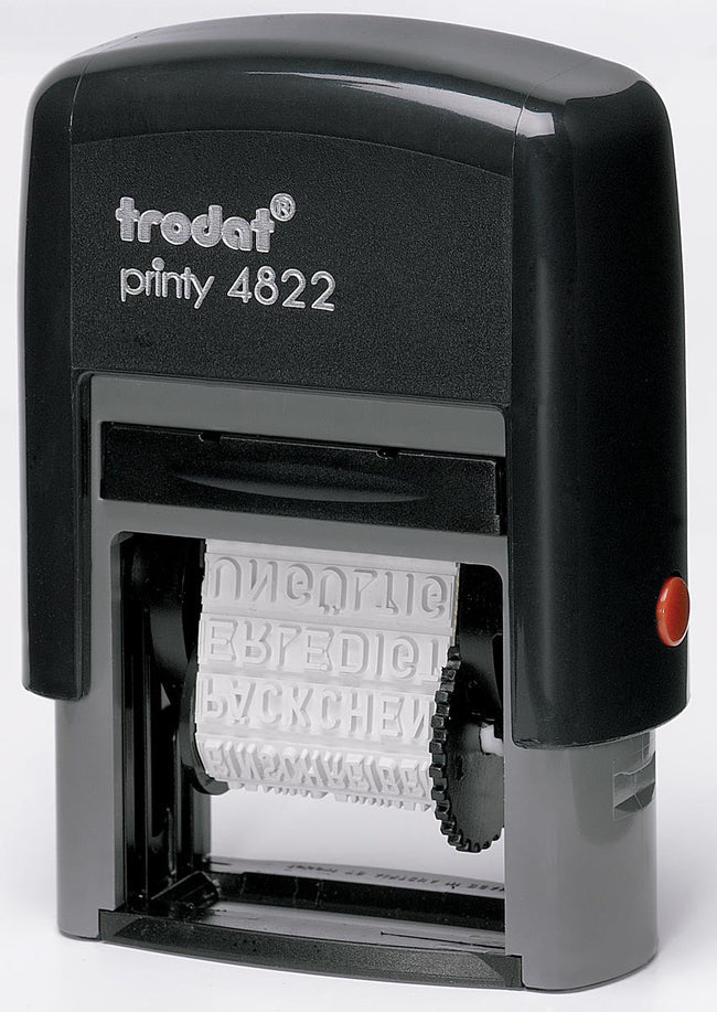 TRODAT - Textstempel Printy Zeile 4822 Wörter: Priorität, bezahlt, dringend, registriert, kopieren, e -mail, ...