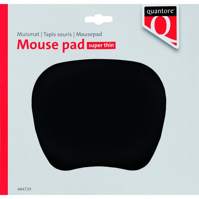 Quantore - Pad de souris Ultra mince 21,7x20.5x0,5 mm noir | 1 pièce | 60 pièces