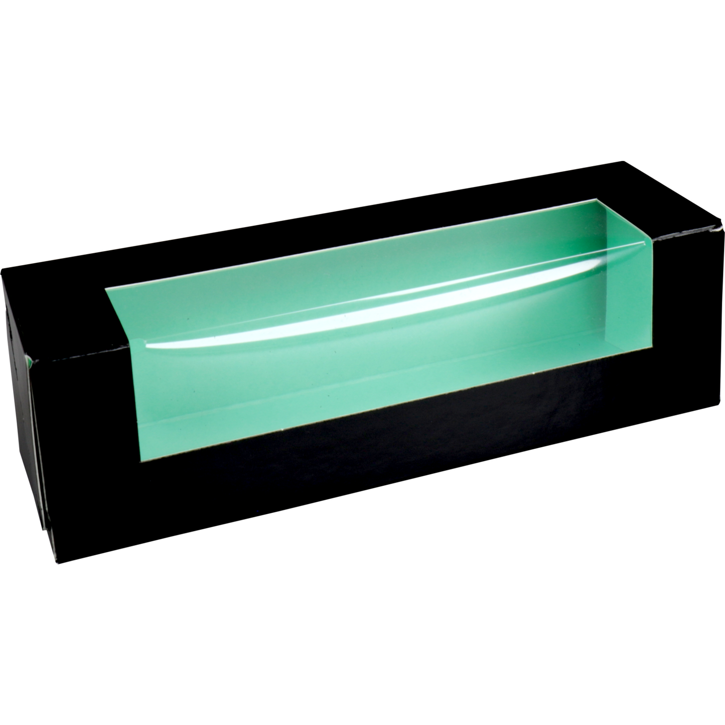 Klika - Macaron Box | Karton + PP | 165x47x47mm | schwarz/mintgrün 25 Stücke