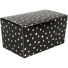 Klika - Ballotin | Party Dots | karton + PP + PET | 500gr | 132x76x70mm | zwart/goud | 25 stuks