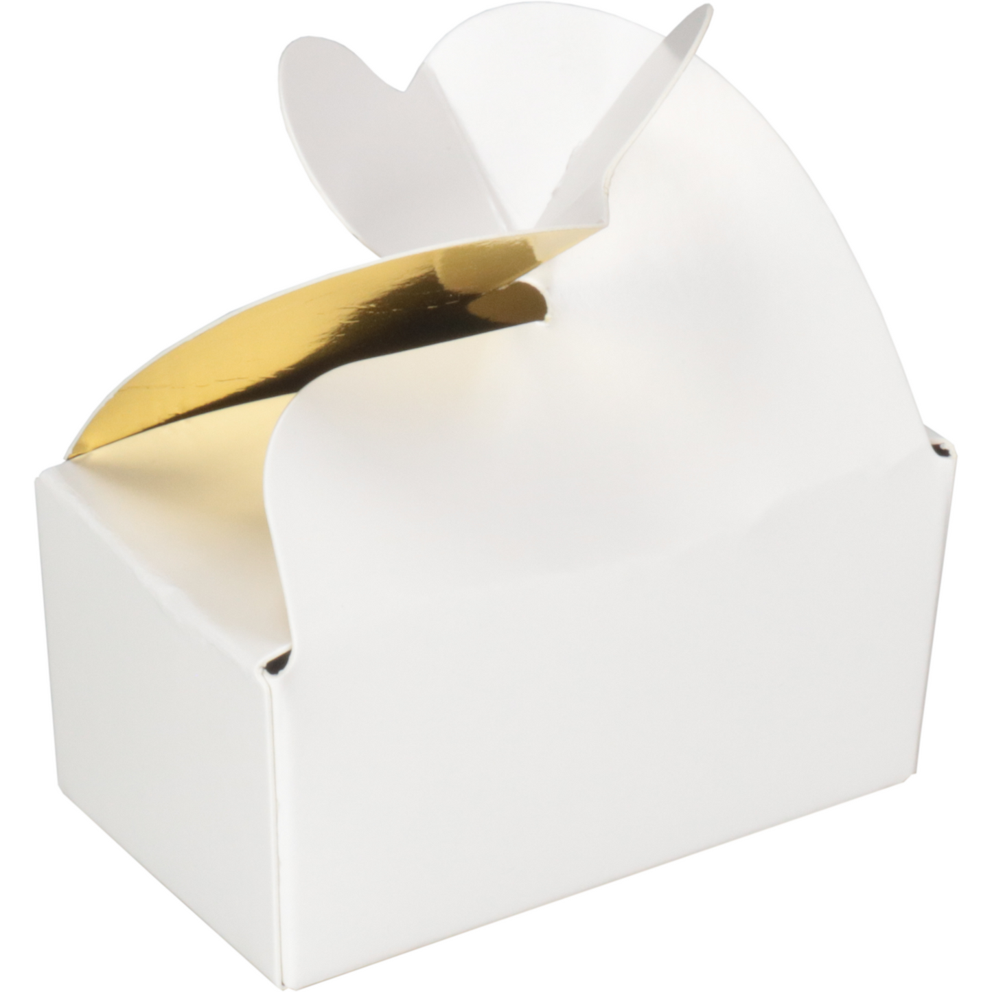Depa - Ballotín | cartón + PP | 67x39x32mm | blanco/oro | 50 piezas