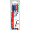 STABILO - stylo d'écriture pointMax, 0,8 mm, étui de 4 pièces en couleurs standards assorties