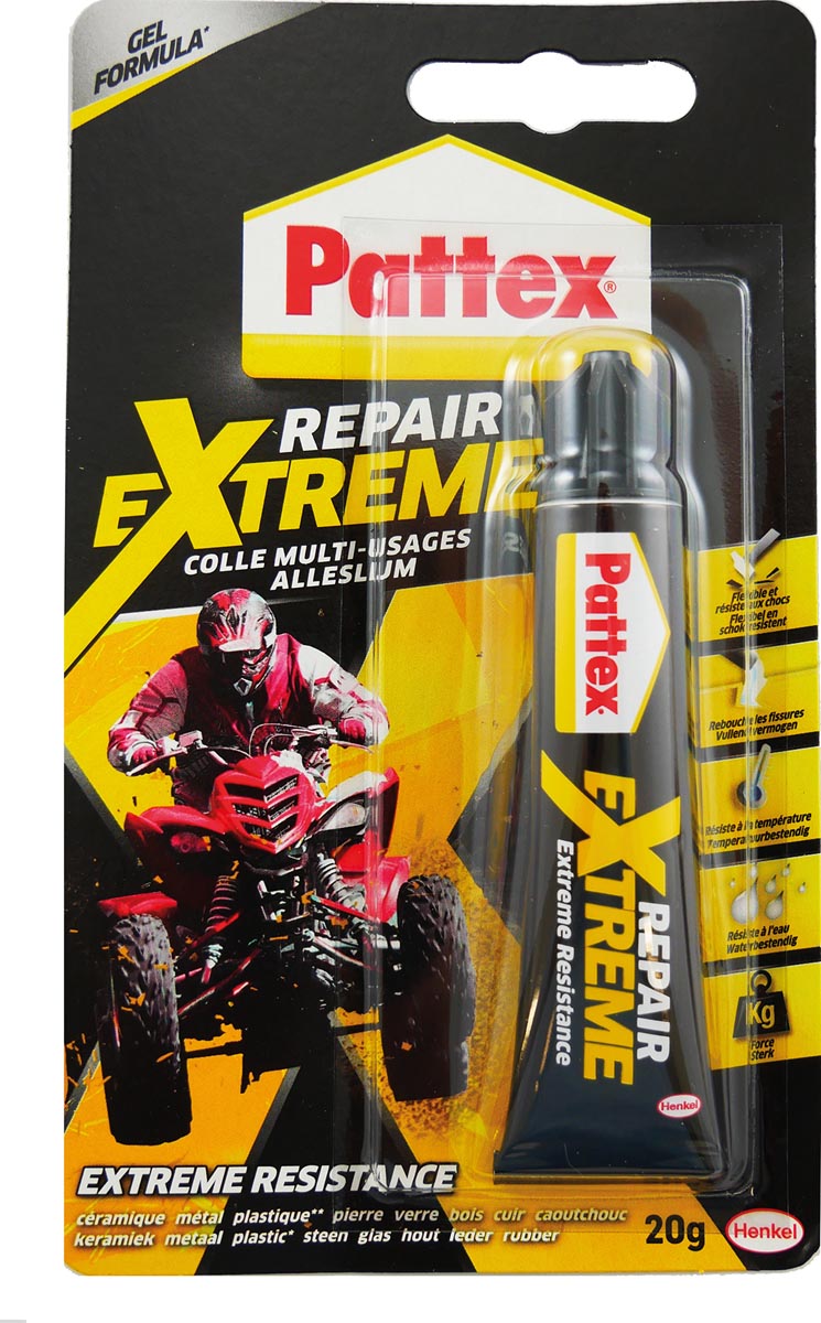 Pattex -  multilijm 100 % Repair Gel, tube van 20 g, op blister