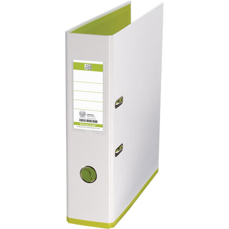 Oxford -   MyColour ordner, formaat A4, uit karton, rug van 8 cm, wit-lichtgroen