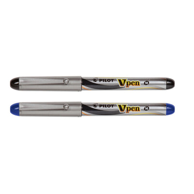 Pilot -  Vulpen  vpen m zilver zwart | 12 stuks