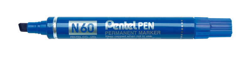 Pentel -  Viltstift  n60 schuin 1.2-6mm blauw | 12 stuks