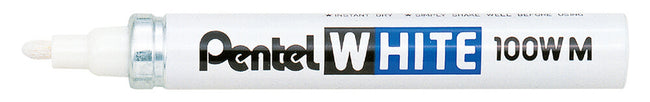 Pentel -  Viltstift  100w rond 2.2mm wit | 12 stuks