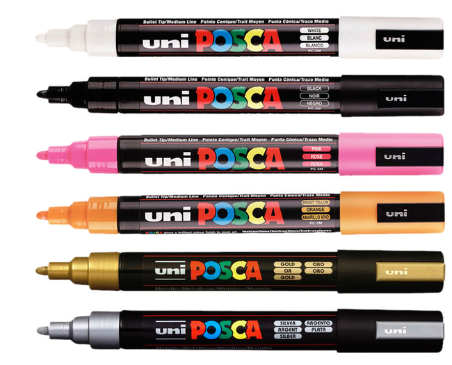 Posca -  Paintmarker uni  pc5m m zwart | 6 stuks