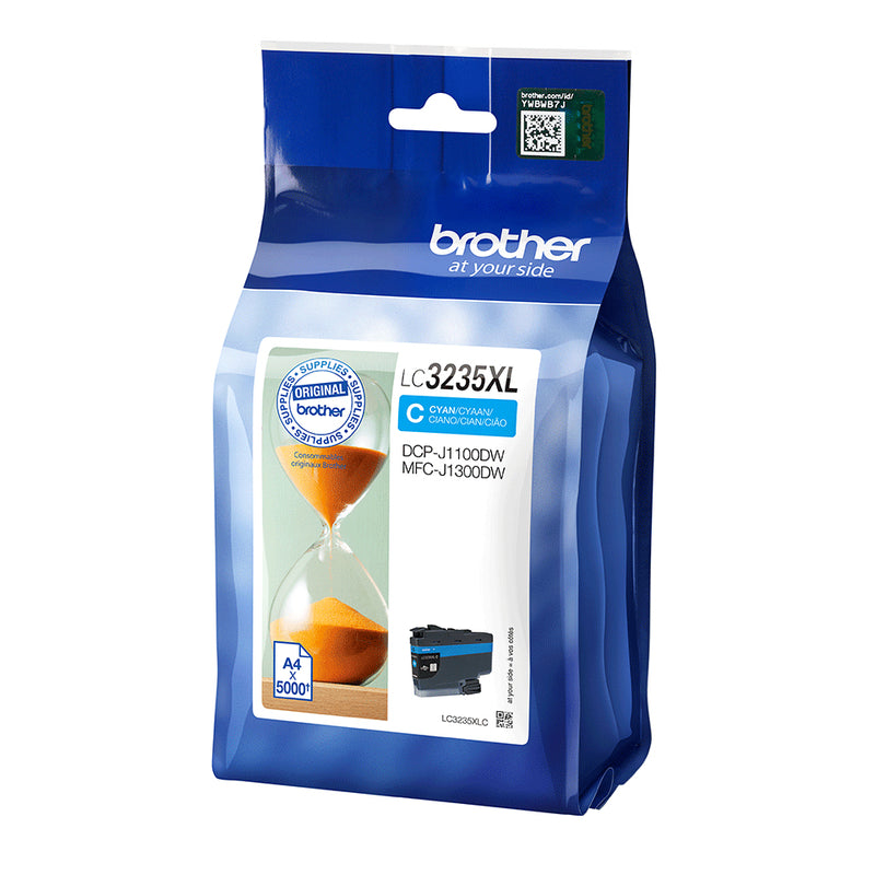 Brother - Cartucho de tinta, 5.000 páginas, OEM LC3235XLC, cian