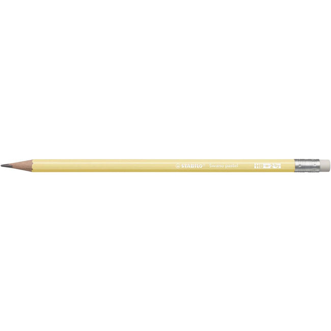 Stabilo - Swano Pastel Crayon, HB, avec gom, geel