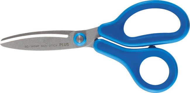 Plus -   FitCut Curve KIDS schaar, fluorine bladen, 14,5 cm, blauw, op blister