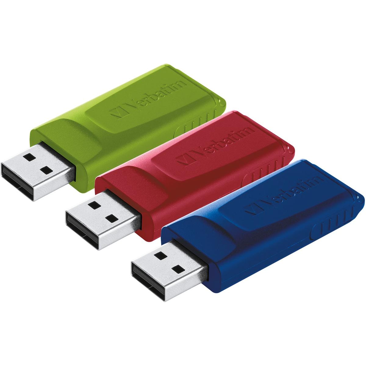 Verbatim - Verbatim USB 2.0 Slider USB stick, 16 GB, pak van 3 stuks