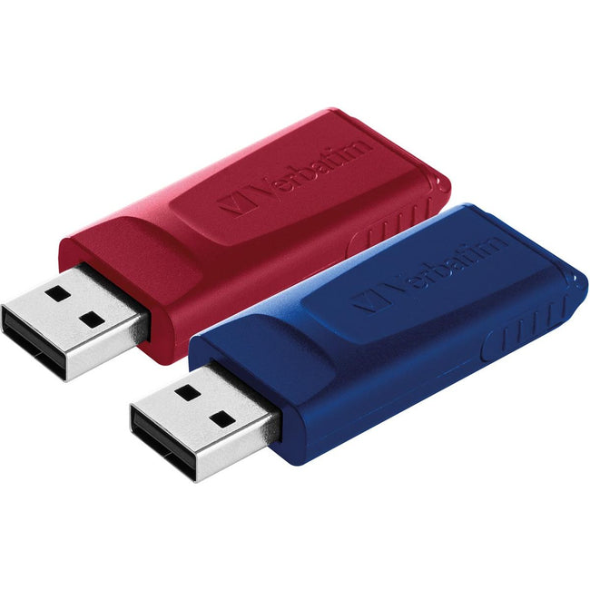 Verbatim - Verbatim USB 2.0 Slider USB stick, 32 GB, pak van 2 stuks