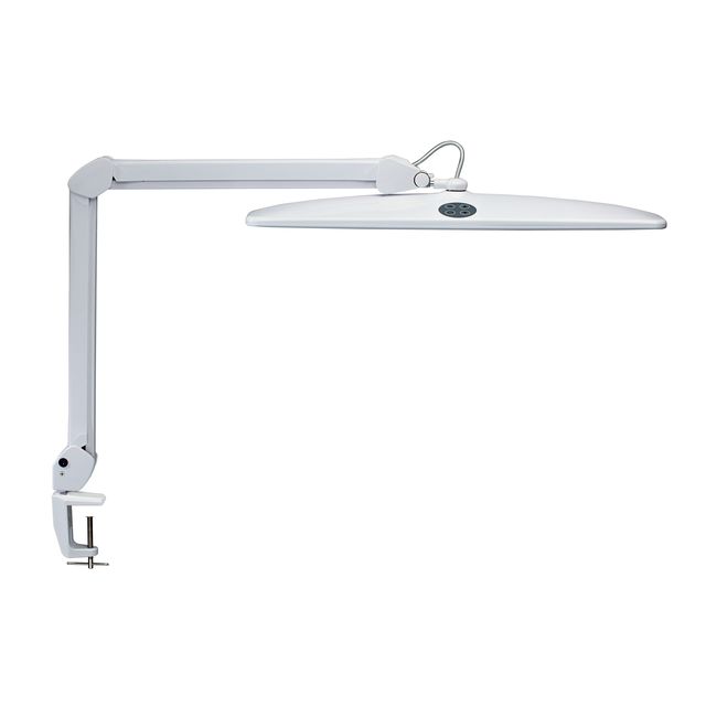 MAUL - Lampada da lavoro Work LED con morsetto da tavolo dimmerabile bianca
