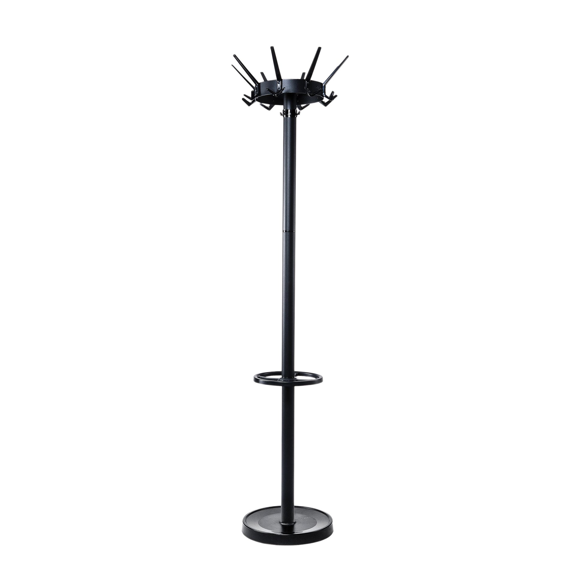Maul - Caligo coat rack standing 175cm 32 hooks black RAL9004
