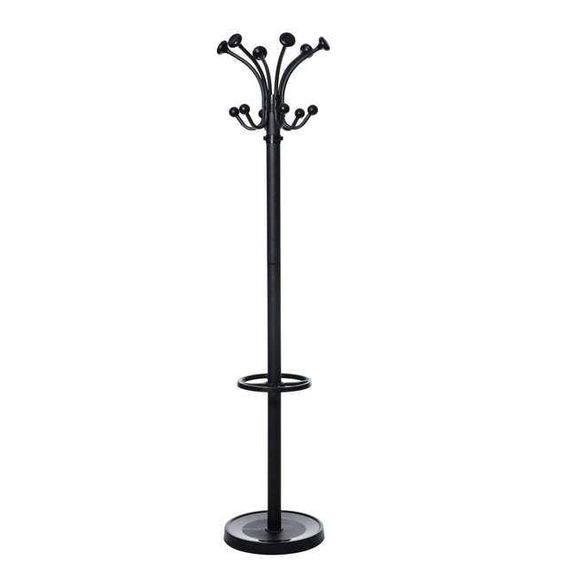 MAUL - Appendiabiti Nubis da terra 176 cm 20 ganci nero RAL9004