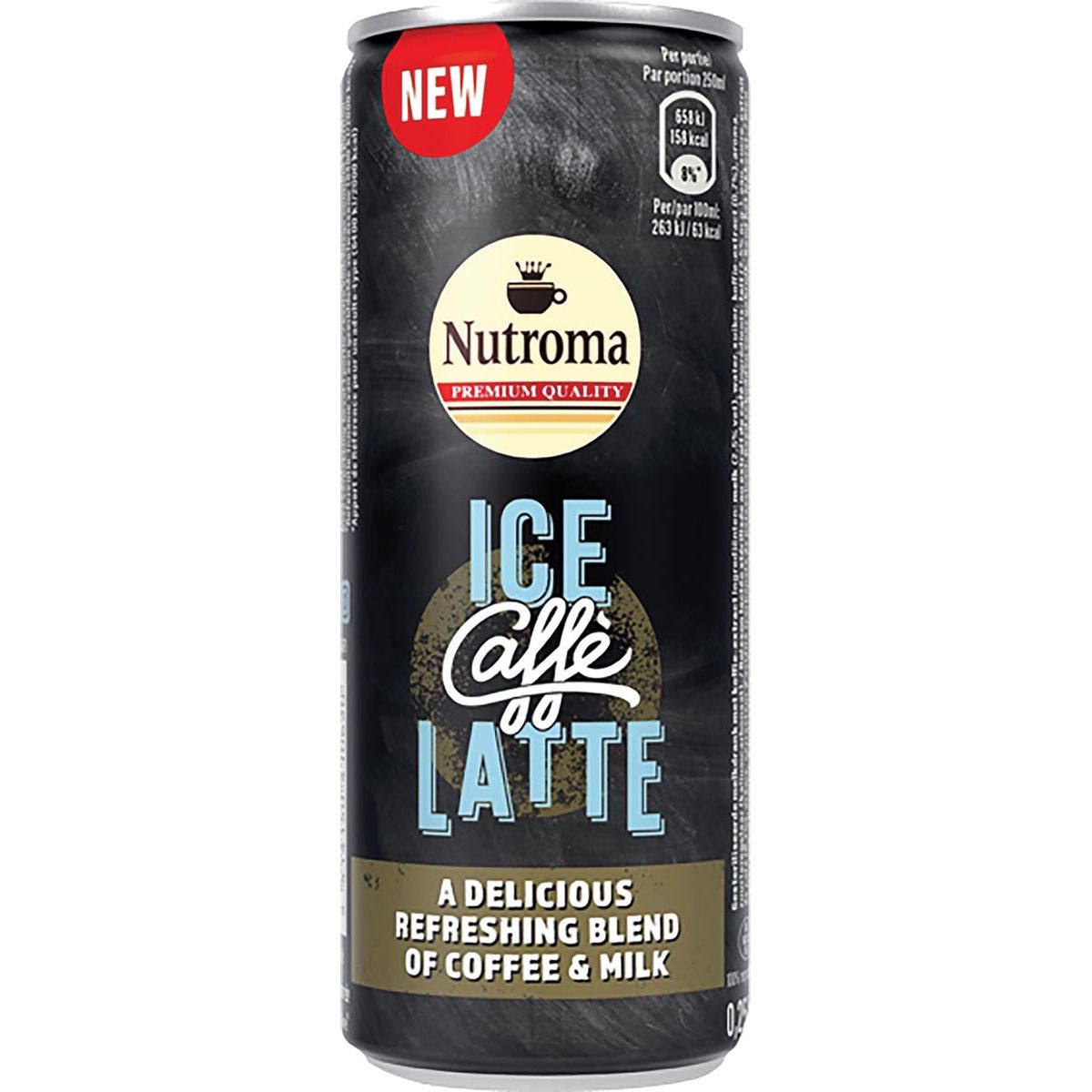 Nutroma - Ice Caffè Latte, Blik of 25 Cl, Pak 12 pièces