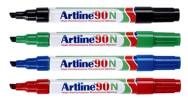 Artline -  Viltstift  90 schuin 2-5mm zwart | 12 stuks