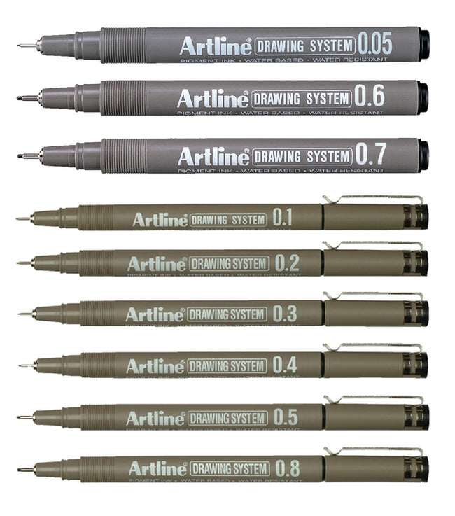 Artline -  Fineliner  technisch 0.05mm zwart | 12 stuks