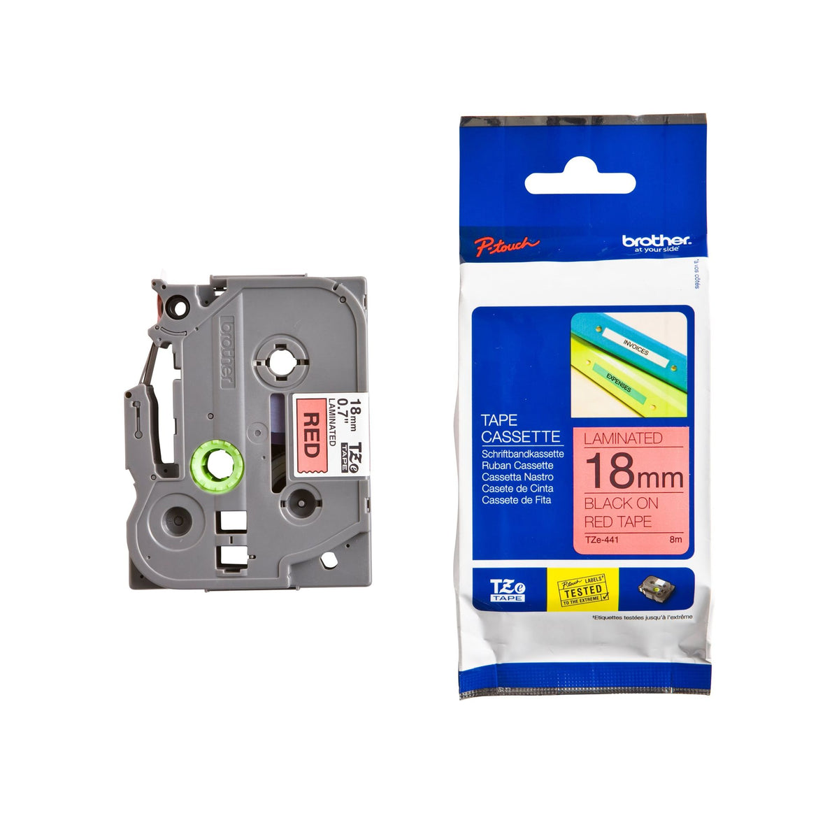 Brother -  TZE-441 labelprinter-e Zwart op rood