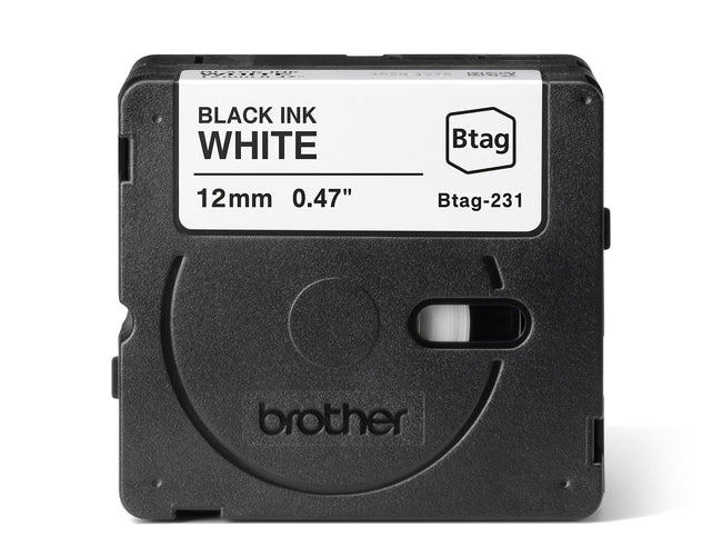 Brother -  Labele  ptouch btag231 12mm wit | 24 stuks