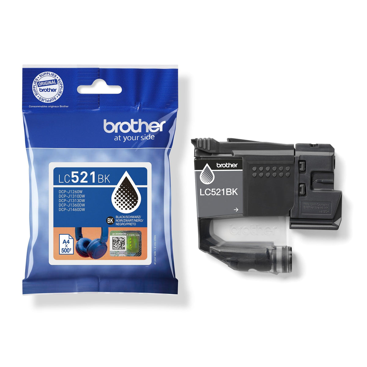 Brother -  LC521BK inktcartridge 1 stuk(s) Origineel Zwart