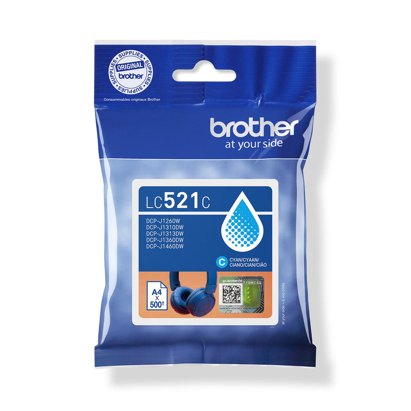 Brother -  Inktcartridge  lc-521c blauw | 5 stuks