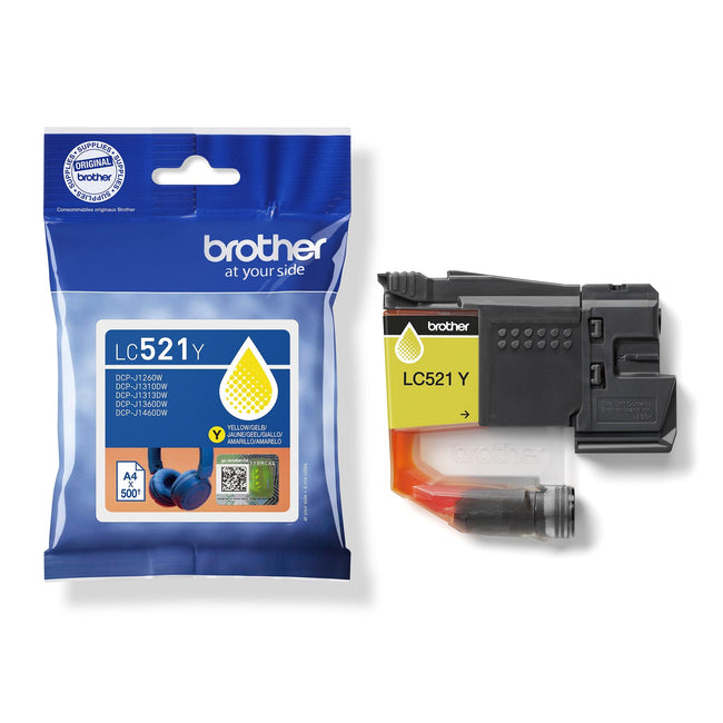 Brother -  LC521Y inktcartridge 1 stuk(s) Origineel Geel