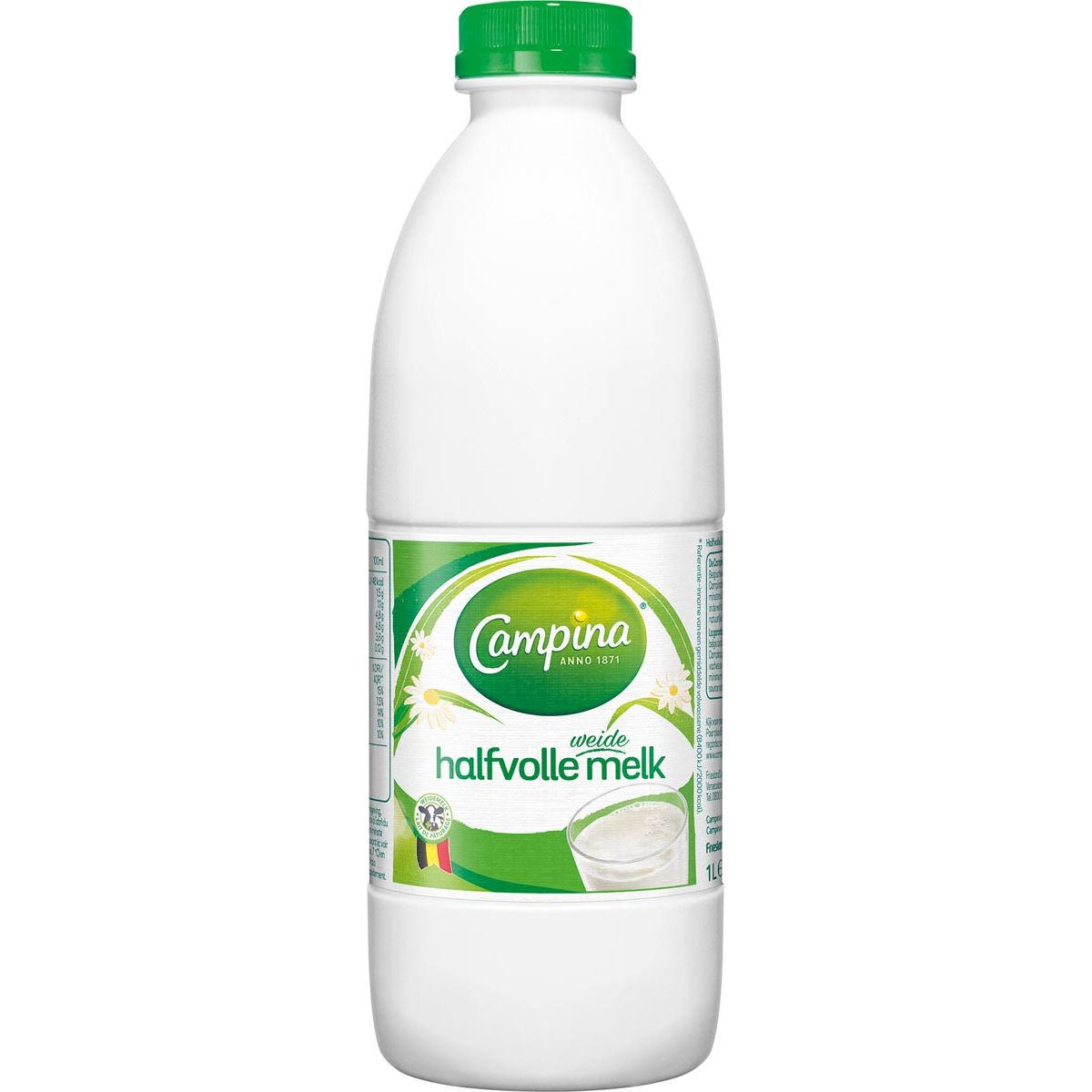 Campina - halbkimmige Milch, 1 Liter, Packung mit 6 Teilen