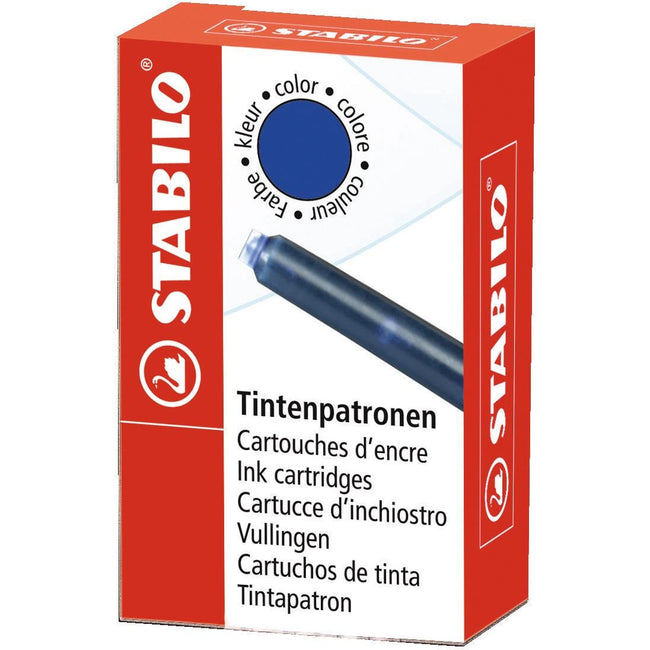 Stabilo - Befab! Und wegen! Füllung für Brunnenstift, Schachtel mit 6 Teilen, blau